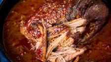 Caramelized Pulled Beef Brisket in a Rich Spicy Sauce