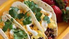 Carne Picada Breakfast Tacos