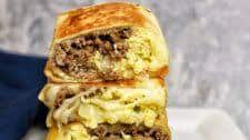 Cheesy Beef Breakfast Burrito