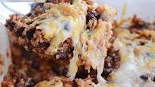 Cheesy Black Bean Quinoa Bake