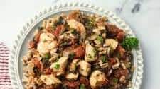Chicken and Farro with Tomatoes and Spinach