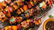 Chili-Lime Tofu and Peach Skewers