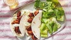 Chipotle-BBQ Chicken Tacos with Toasted Pepita & Romaine Salad