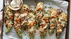 Chipotle Chicken-Quinoa Zucchini Boats