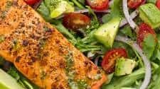 Chipotle Salmon Salad with Cilantro Lime Vinaigrette