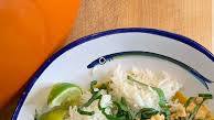 Coconut Curry Soup with Salmon
