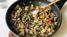 Couscous with Beef, Mushrooms, and Spinach