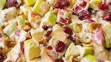 Creamy Cinnamon Apple and Walnut Fruit Salad
