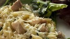 Creamy Orzo with Chicken and Spinach