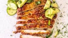 Crispy Chicken with Cucumber Salad
