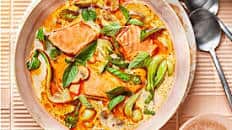 Curried Coconut Salmon Soup