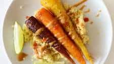 Curry Roasted Carrots with Peanut Sauce