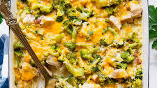 Dump-and-Bake Chicken Broccoli Rice Casserole
