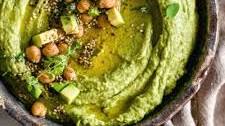 Easy Avocado Hummus with Spinach (vegan)