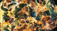 Easy Leftover Lamb and Spinach Frittata Recipe