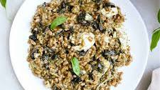 Farro Bake with Pesto and Kale