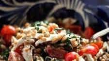 Farro Salad with Goat Cheese, Chicken, and Spinach
