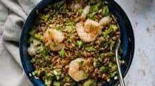 Farro with Broccoli and Shrimps