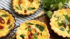 Feta, Sun Dried Tomato and Spinach Quiche