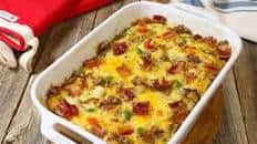 Fully Loaded Cheesy Breakfast Casserole
