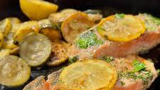 Garlic Basil and Parsley Grilled Salmon
