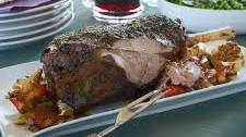 Garlic-and-Herb-Crusted Leg of Lamb