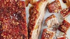 Garlic butter roast pork belly recipe