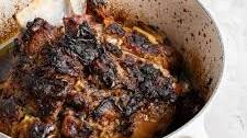 Garlicky slow lamb shoulder
