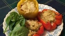 Greek Style Couscous Stuffed Peppers