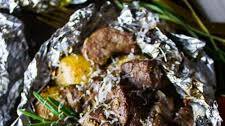 Grill Foil Packets with Lamb and Potatoes