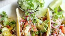 Grilled Chicken Tacos with Avocado Crema