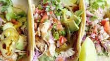 Grilled Chicken Tacos with Avocado Crema