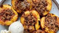 Grilled Peach Crumble (gluten-free)