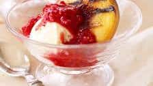Grilled Peach Melba