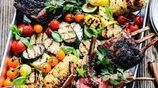 Grilled Rack of Lamb and Summer Vegetables