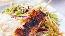 Grilled Teriyaki Salmon Skewers