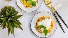 Grilled pineapple with whipped cream recipe