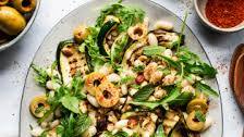 Grilled zucchini salad