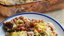 Ground Beef Rice Casserole with Zucchini