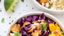 Healthy Fish Taco Bowls with Chipotle Lime Mayo