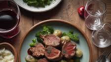 Herb-Crusted Lamb Chops with Garlic Mashed Potatoes