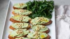 Herb Whipped Goat Cheese Crostini