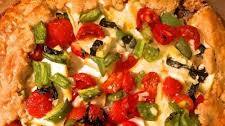 Herbed Patty Pan Squash Tomato Tart with a Healthy Crust