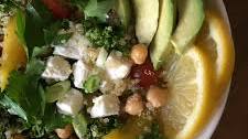 Kale, Quinoa and Avocado Salad with Lemon Herb Dressing