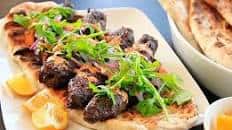 Kofte Kebabs With Spicy Harissa Yogurt Sauce and Grilled Flatbread (Minced Lamb Kebabs) Recipe