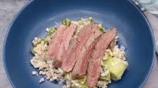 Lamb Steaks with Leek and Barley Risotto