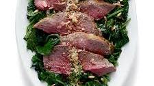 Lamb With Herb Paste and Spinach