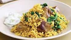 Lamb and spinach pilaf