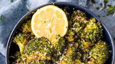 Lemon Roasted Broccoli with Parmesan