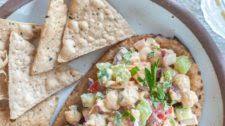 Lemon Tahini Chickpea Salad Pitas